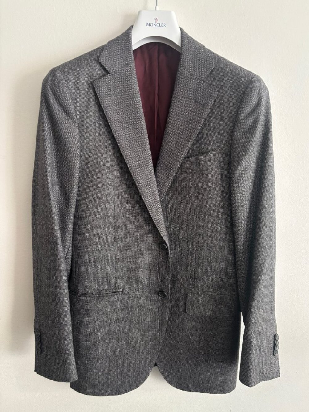 $1195 Suitsupply Grey Birdseye Wool Suit 38 Long Pants 29-30